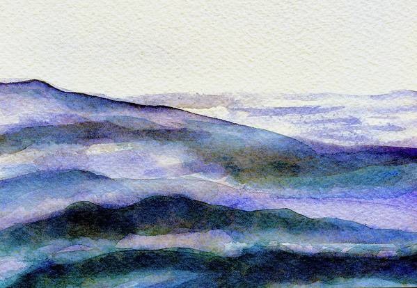 Blue Wave Art Prints - Indigo Waves under White Sky - Sea Scape Art Print - Art of the Sea
