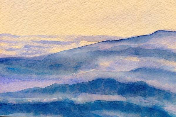 Wall Art Waves - Blue Ocean Waves under Cream Sky - Coastal art print - Art of the Sea