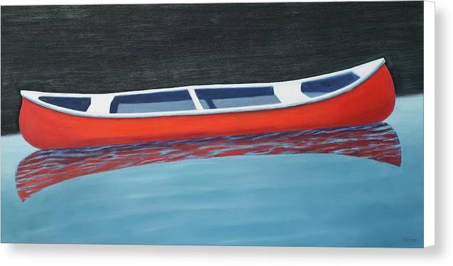 Canoe Wall Decor - Beach House Art - Canvas Boat Print - Art of the Sea 