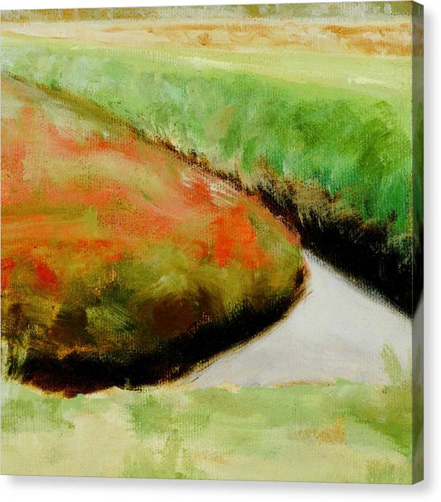 Abstract Landscape Painting - Corner of Cranberry Bog - Canvas Giclee Print - Art of the Sea 