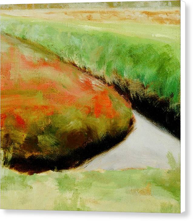 Abstract Landscape Painting - Corner of Cranberry Bog - Canvas Giclee Print - Art of the Sea 
