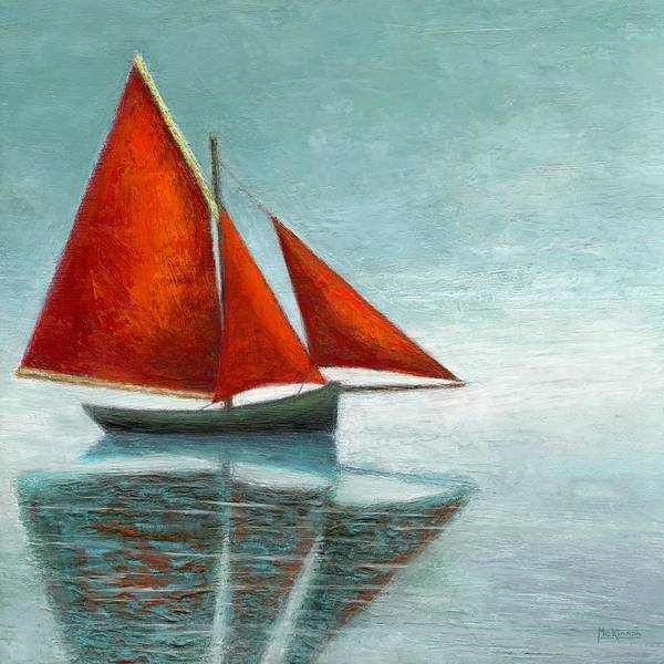 Galway Hooker Boat - Contemporary Sailboat Painting - Giclée Art Print - Art of the Sea 