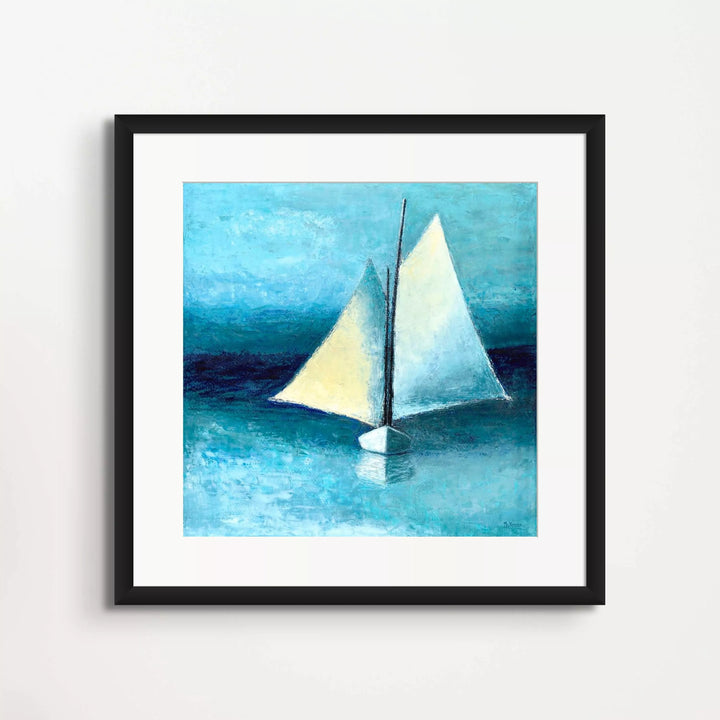 Sailboat Art, Minimalist Ocean Wall Decor, Nautical Giclée Print - Art of the Sea 