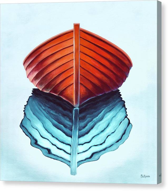 Large Coastal Wall Art - Abstract Colorful Rowboat Painting - Canvas Nautical Print - Art of the Sea 
