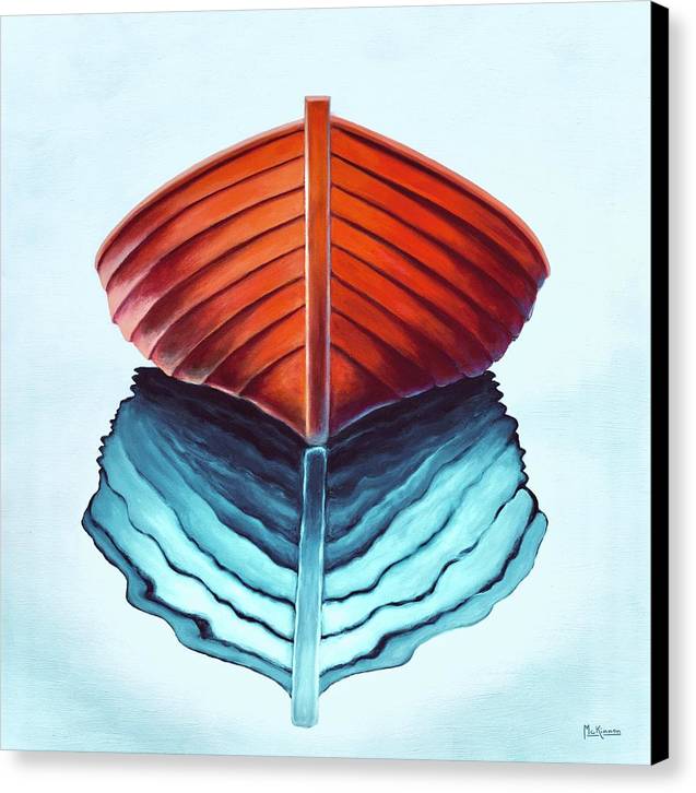 Large Coastal Wall Art - Abstract Colorful Rowboat Painting - Canvas Nautical Print - Art of the Sea 