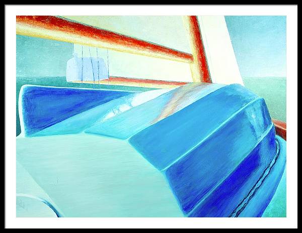 Sailboat Paintings - Schooner Sailing on Sunny Day - Framed Ocean Print - Art of the Sea 