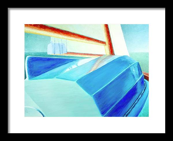 Sailboat Paintings - Schooner Sailing on Sunny Day - Framed Ocean Print - Art of the Sea 